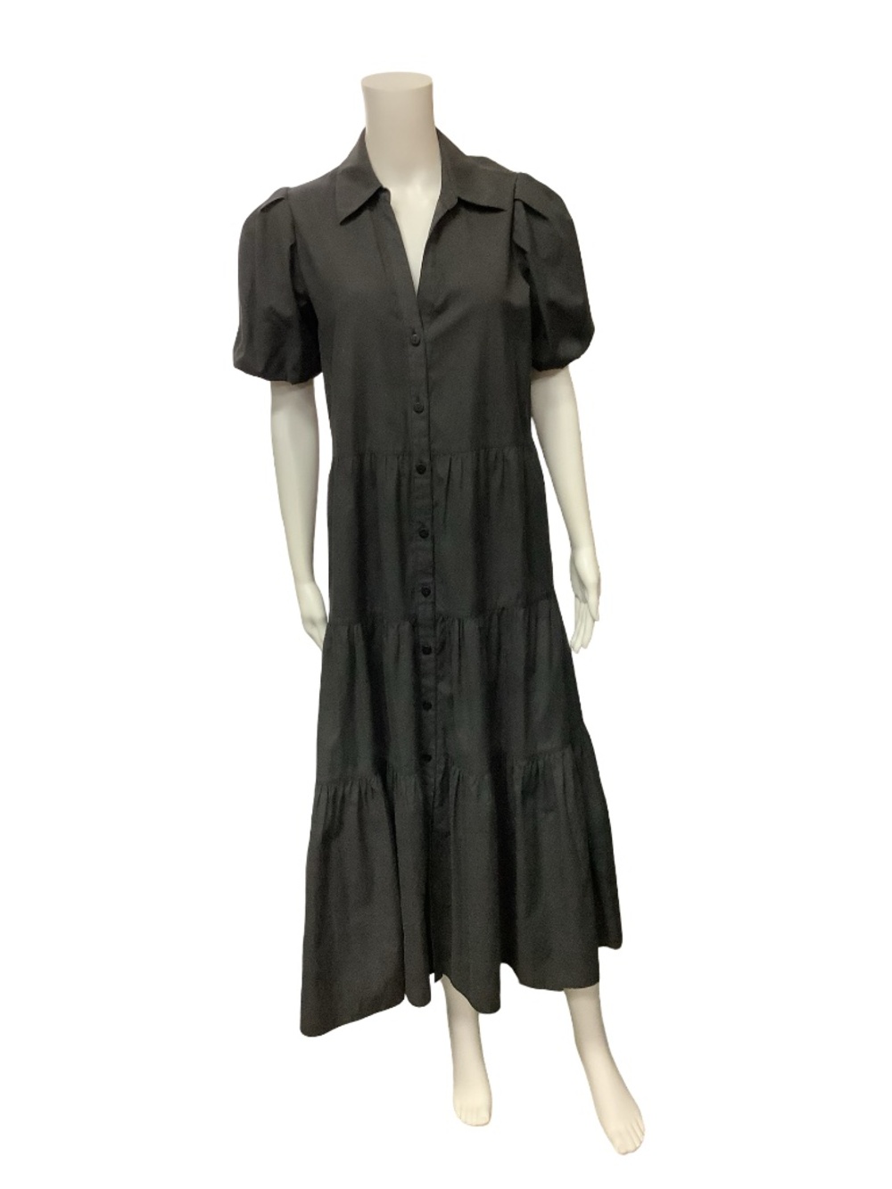 Brochu Walker V-Neck Collared Long Dress Size: M